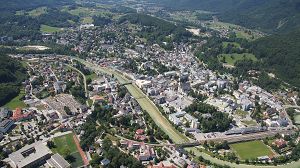 Die Stadt Bad Ischl von oben
