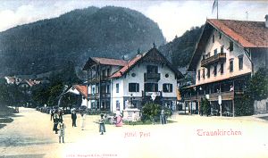 Ein Stich vom Ortsplatz Traunkirchen um 1904