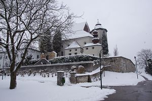 Traunkirchen Hauptkirche im Winter